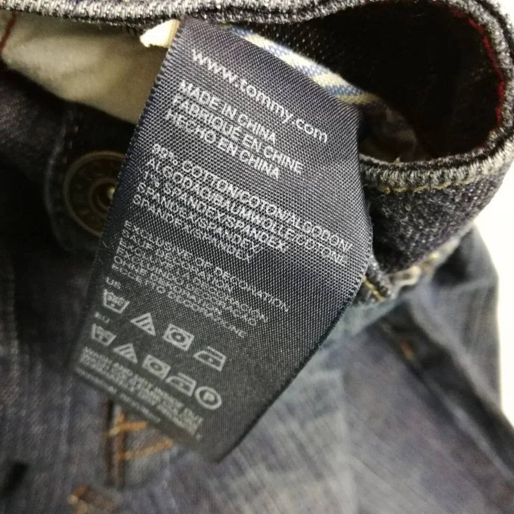 Tommy Hilfiger Women Jeans Bootcut‎ Blue Denim Dark Wash Low Rise 6